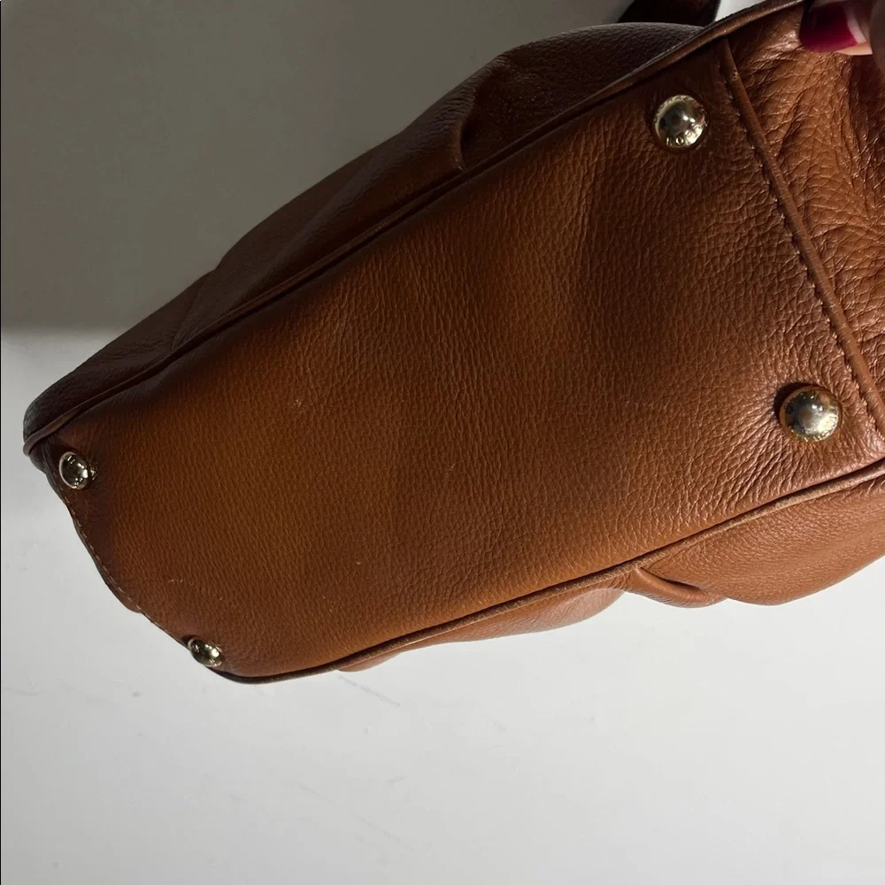 Michael Kors Fulton Large Leather East West Tote Bag Luggage Handbag Brown - Picture 2 of 12